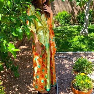 Mojave Closet Caftan Kimono Garden Dress Handmade Reworked Vintage Rita